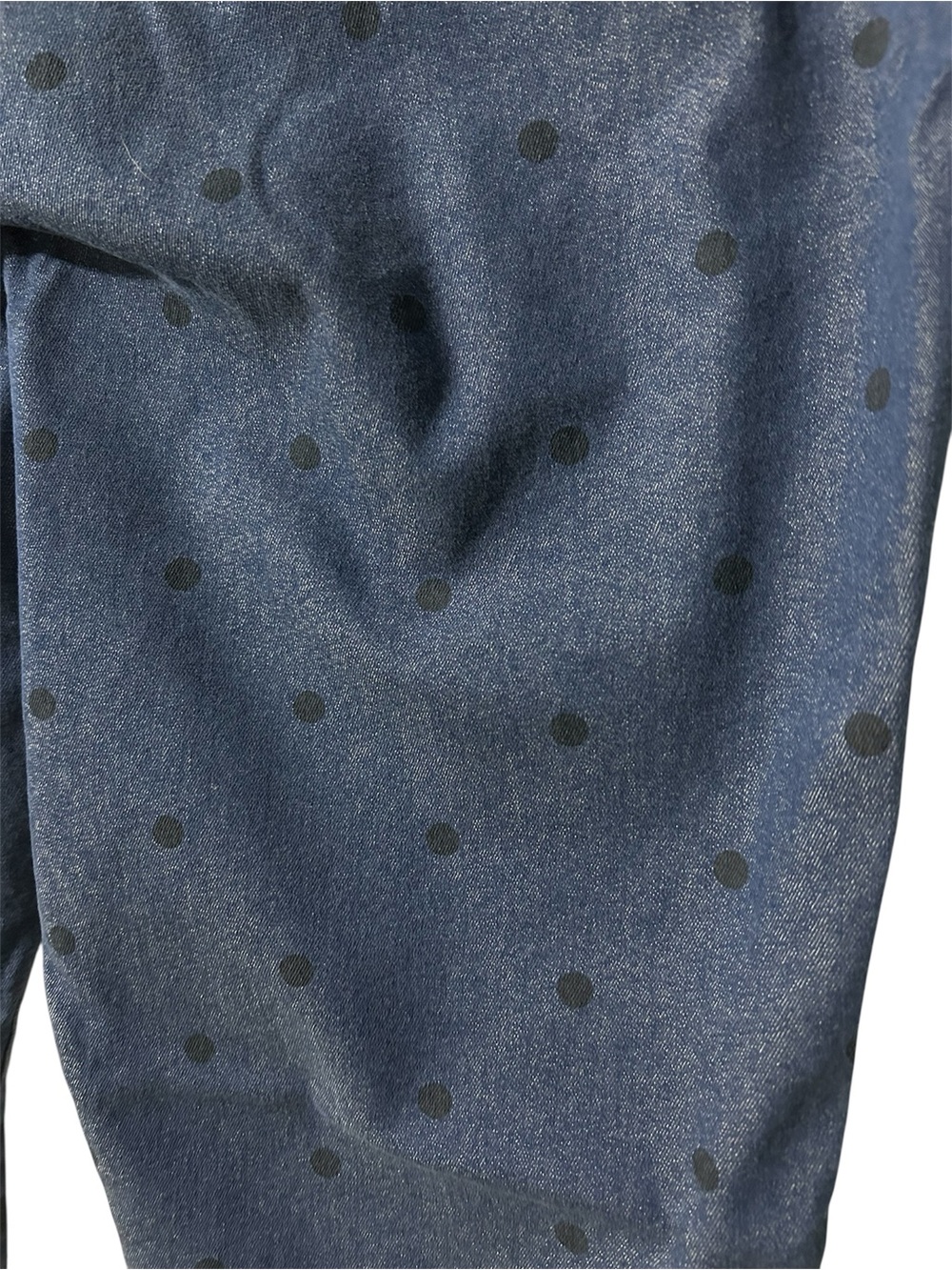 Old Navy Pixie Ankle Pants Blue Polka Dot Skinny Chino Size 8 Cotton Blend - Picture 8 of 8